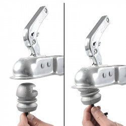 Anti-theft lock for towing system, made of sturdy metal, with funnel and 2 keys - Img 5