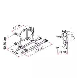 Bicycle carrier "Fiamma Carry-Bike PRO C for motorhomes and camper vans (Ducato etc) - Img 2