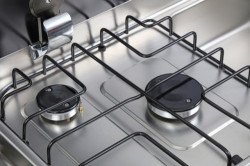 Built-in stove / sink FL1401 with 2 burners and glass lid, sink on LEFT SIDE - Img 3