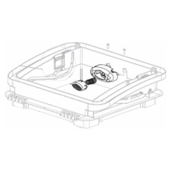 Buton apăsare cu piese de montaj pentru trapa Dometic Micro Heki