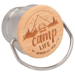 Camplife double-walled stainless steel thermos flask with bamboo lid, 750 ml - Img 2