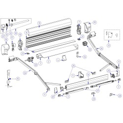 Capac de capăt stânga eloxat Thule pentru Omnistor 8000 (1500601250) - Img 2