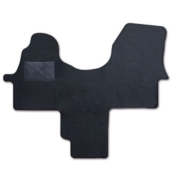 Carpeted floor mat for Mercedes Sprinter cabin produced after 2014, hardened in the wear area