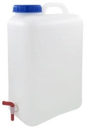 Compact canister with drain tap, 19l for food use
