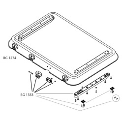 Cupolă de sticlă cu accesorii pentru trapele Dometic Heki 4, Heki 4 Plus (BG1333)