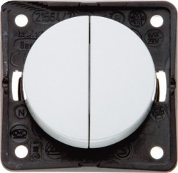 Double circuit breaker for Berker Integro system, CHROM CHROMED GLOSSY