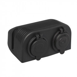 Double socket kit USB 2 x 2100 mA and 12V car socket, surface mounted - Img 3