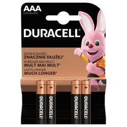 Duracell Basic AAA 1.5V alkaline batteries, pack of 4