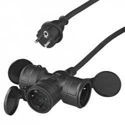 Extension cable with stecher and 3 Schuko plugs, 16A, IP44 (10 m) - Img 5