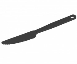 Extra strong PP knife reinforced with 30% glass