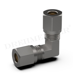 Fixed 90° galvanised steel gas fitting 8 x 8 mm