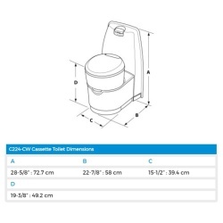 Fixed WC Thetford C224-CW with external cistern and water tank - Img 5