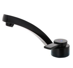 Florenz Compact hot/cold water coil, hole diameter ø 33 mm, swivelling pipe, BLACK