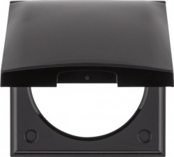 Frame with cover for Berker Integro system, BLACK ANTHRACITE