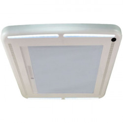 Frame with louvre and LED lighting for Airxcel Maxxfan hatches