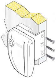 Incuietoare de siguranta "Fiamma Safe Door Frame 3" cu fixare pe cadrul usii, 3 buc, GRI - Img 5