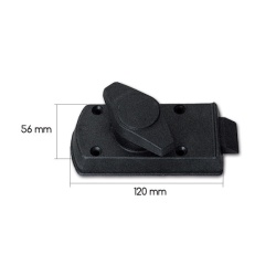 Incuietoare interioara Europa cu maner fluture, rulote si autorulote, 120 x 56 mm - Img 2