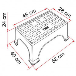 Ladder "Magnum" for caravans, max load 200 kg, height 24 cm - Img 2