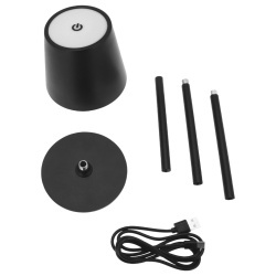 Lampă de masă Berger Gilmor 3 în 1, cu acumulator, LED reglabil, negru - Img 4