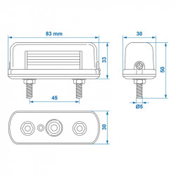 Lampa numar 83 x 33 mm - Img 6