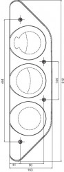 Lampa stop Caraluna Modular pentru rulote, 61,2 x 16,3 cm - Img 3
