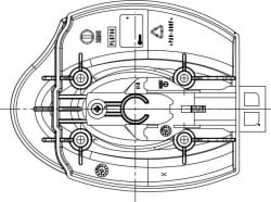 Lock complete with flap for garage door without knob and key, 102 x 99 mm - Img 2