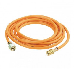 Low-pressure gas extension hose 300cm: 1/4 external thread (left) and 1/4 internal thread (left)