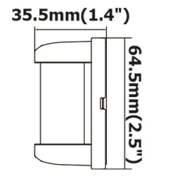Lumina navigatie, montaj vertical, ROSU, 112,5 grade - Img 2