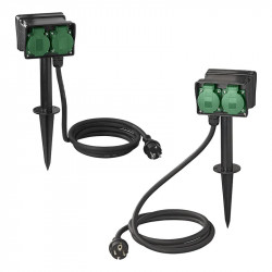 Multiple socket outlet for outdoor, IP44 protection, 2 posts - Img 3