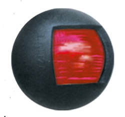 Navigation light, horizontal mounting, RED, BLACK housing