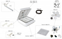 Opening button with gasket included for Fiamma Vent / Turbo hatch 28 x 28 cm - Img 2