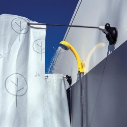 Outdoor shower curtain with metal support and suction cups - Img 6