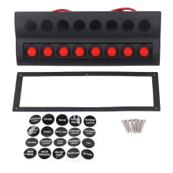 Panou cu 8 intrerupatoare iluminare LED si sigurante automate, standard marin - Img 3