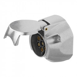 Plug 7+1 pins for caravans or trailers, metal, 12V