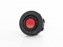 Red illuminated switch for flush mounting, 12V - 10A / 24V - 6A - Img 2