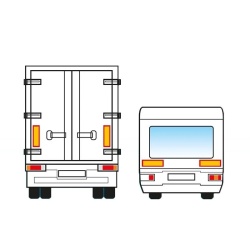 Reflective sticker for long vehicles, set of 2 pieces 565x196 mm - Img 3