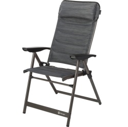 Scaun pliant DELUXE "Slimline" captusit integral cu burete, cu tetiera detasabila NEGRU - Img 4