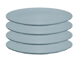 Set of 4 flat plastic plates