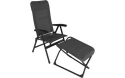 Set scaun pliant Berger Genova 3D Mesh cu suport pentru picioare, antracit