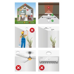 Smoke detector with 9V batteries, no power connection required - Img 4