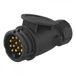 Stecher 13 pins for cable mounting, ABS, 12V