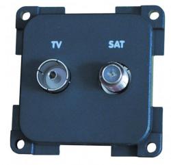 TV and SAT socket for Presto 10000 system, black