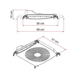 Ventilator Fiamma 12V Turbo-Kit pentru montaj in trapa - Img 3