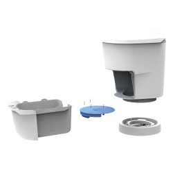 WC fix fara apa Clesana, cu tehnologie de sigilare a pungilor - Img 3