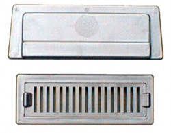 2-part lockable ventilation grille, 20.5 x 5.5 cm