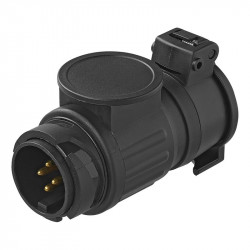 Adapter with 13 pin stecher and 7 pin socket, ABS, 12V - Img 3