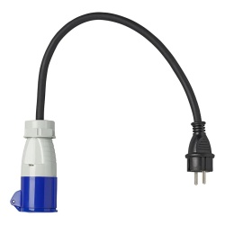 Adaptor from Schuko socket to CEE plug (40 cm), 16A IP44 protection - Img 5