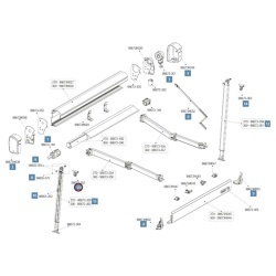 Articulație picior de sprijin pentru marchiza Fiamma F43 Van, stânga - Img 2