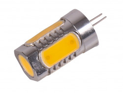 Bec 5 LED COB, 400 lumen, soclu G4 carcasa aluminiu