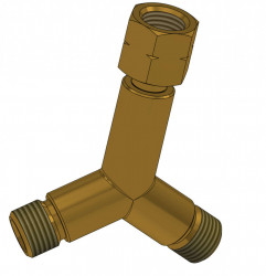 Brass Y-connection for connecting 2 hoses to the gas regulator - Img 2